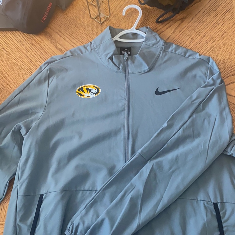 Mizzou Gray Dri-Fit Full Zip Up